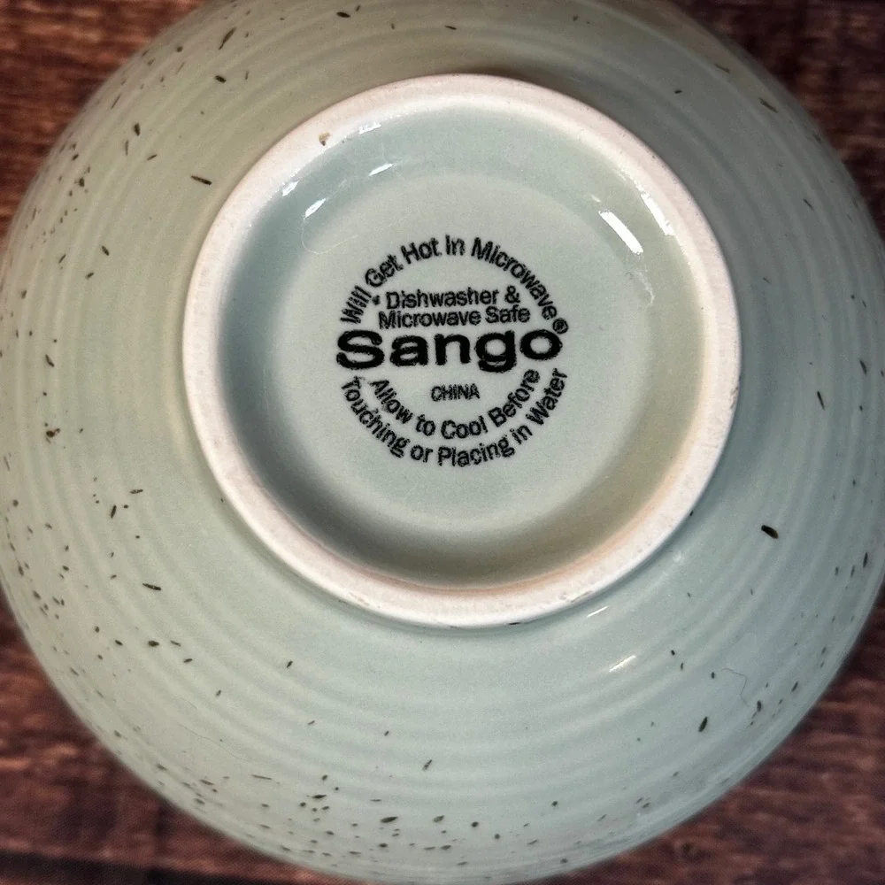 Sango Siterra Artist's Blend Speckled Soup Cereal Stoneware Bowls Set of 3 6